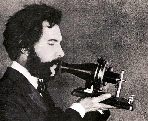 Alexander Bell on a phone